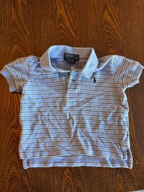 Polo by Ralph Lauren Light Blue and Navy Striped Polo